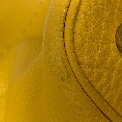 Good Fendi Selleria Leather 2way Shoulder Bag Handbag 8bt218 Yellow Ladies Used