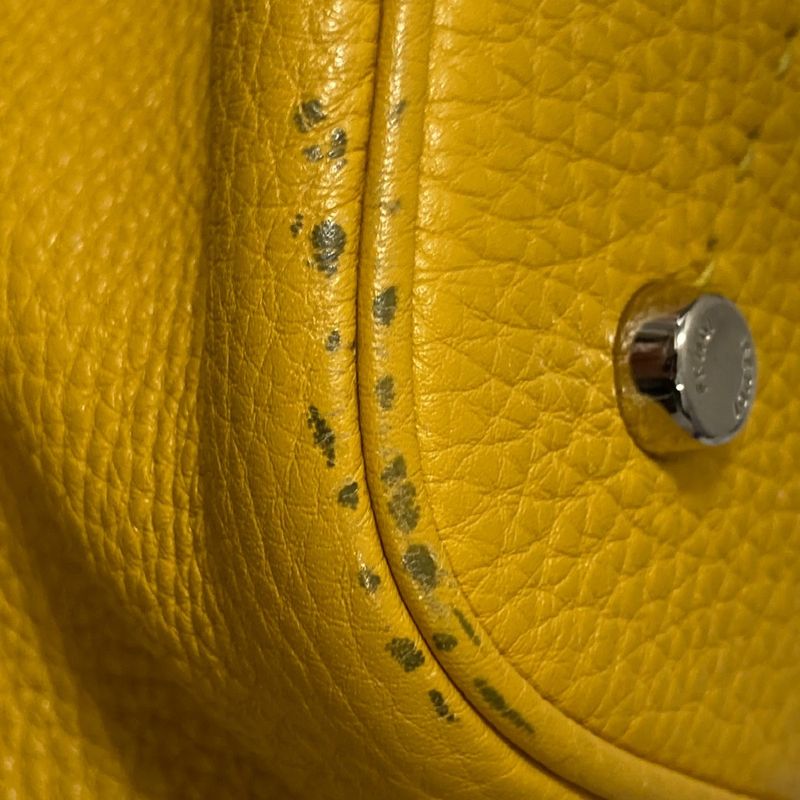 Good Fendi Selleria Leather 2way Shoulder Bag Handbag 8bt218 Yellow Ladies Used