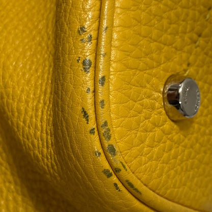 Good Fendi Selleria Leather 2way Shoulder Bag Handbag 8bt218 Yellow Ladies Used