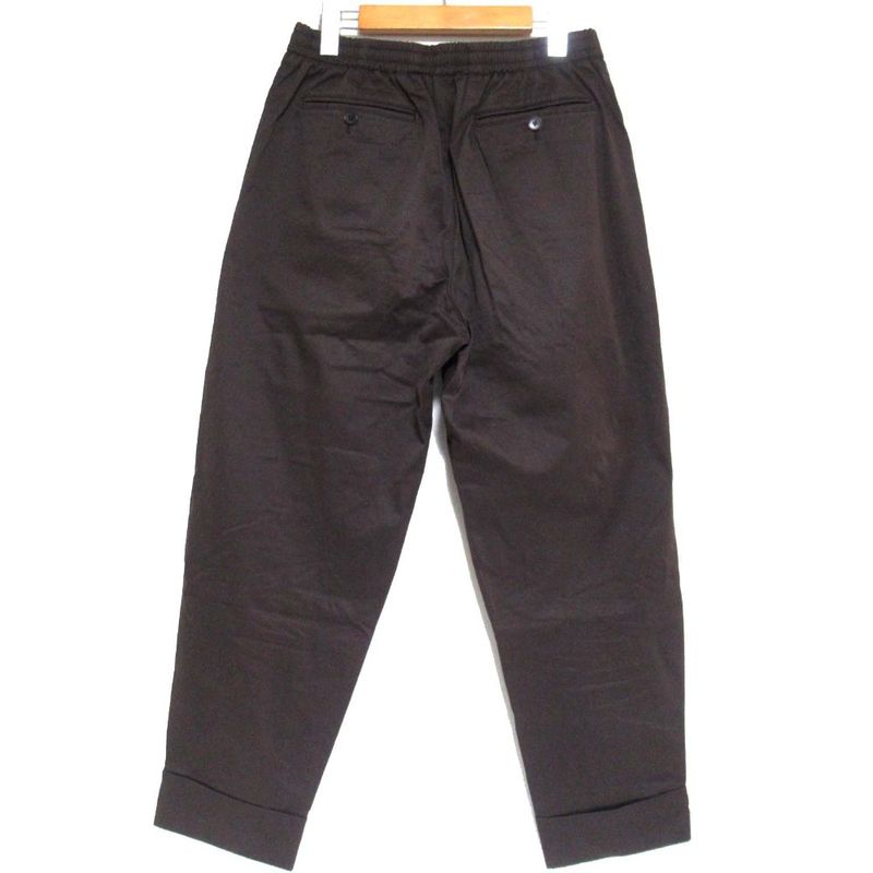22ss Hermes Two Tuck Draw String Ring Tapered Pants Brown Men's Used