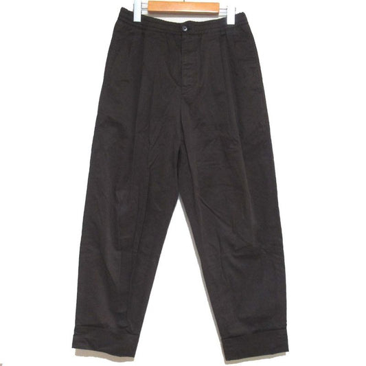 22ss Hermes Two Tuck Draw String Ring Tapered Pants Brown Men's Used