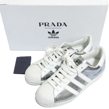 Prada×adidas Superstar Low Cut Sneakers 2eg321 24.0cm (9.45in) White Silver