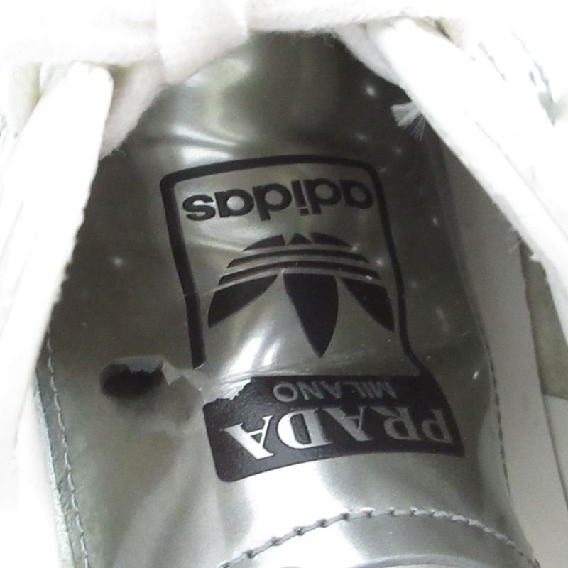 Prada×adidas Superstar Low Cut Sneakers 2eg321 24.0cm (9.45in) White Silver