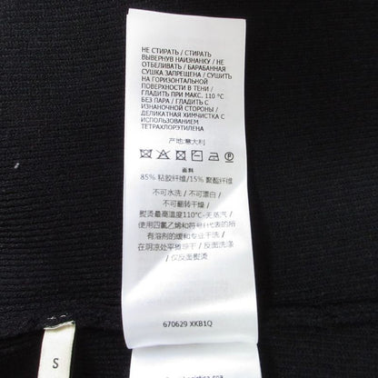 22ss Gucci Long Sleeve Heart Neck Ribbed Knit Top Sweater 670629 S Black