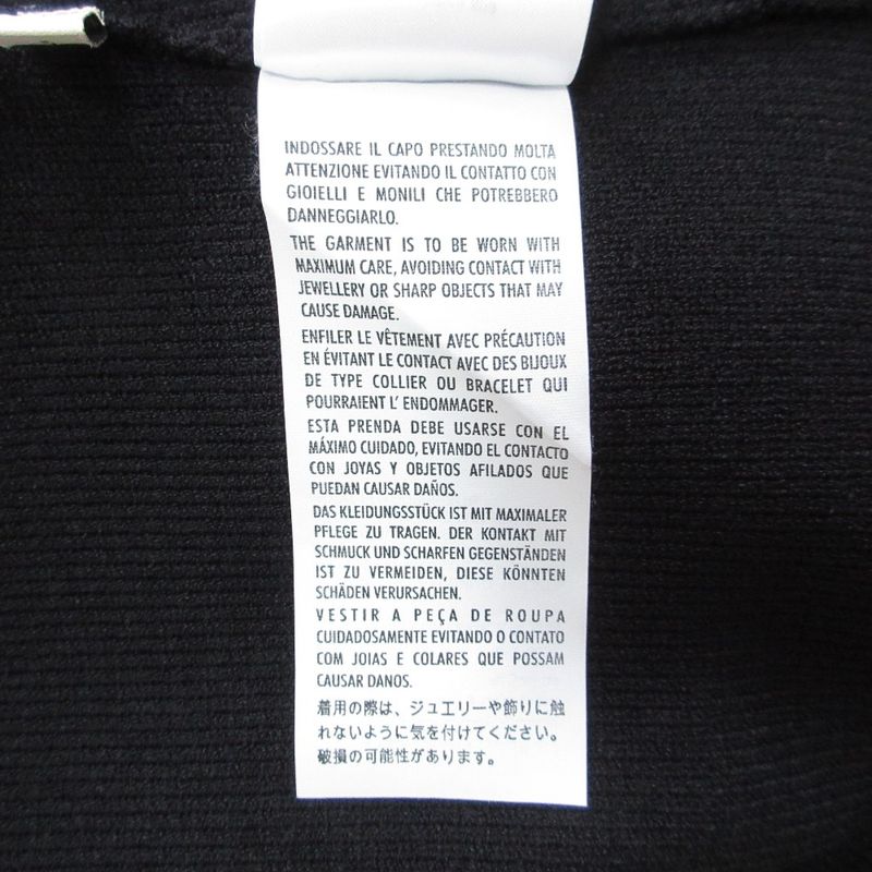 22ss Gucci Long Sleeve Heart Neck Ribbed Knit Top Sweater 670629 S Black