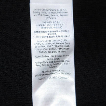 22ss Gucci Long Sleeve Heart Neck Ribbed Knit Top Sweater 670629 S Black