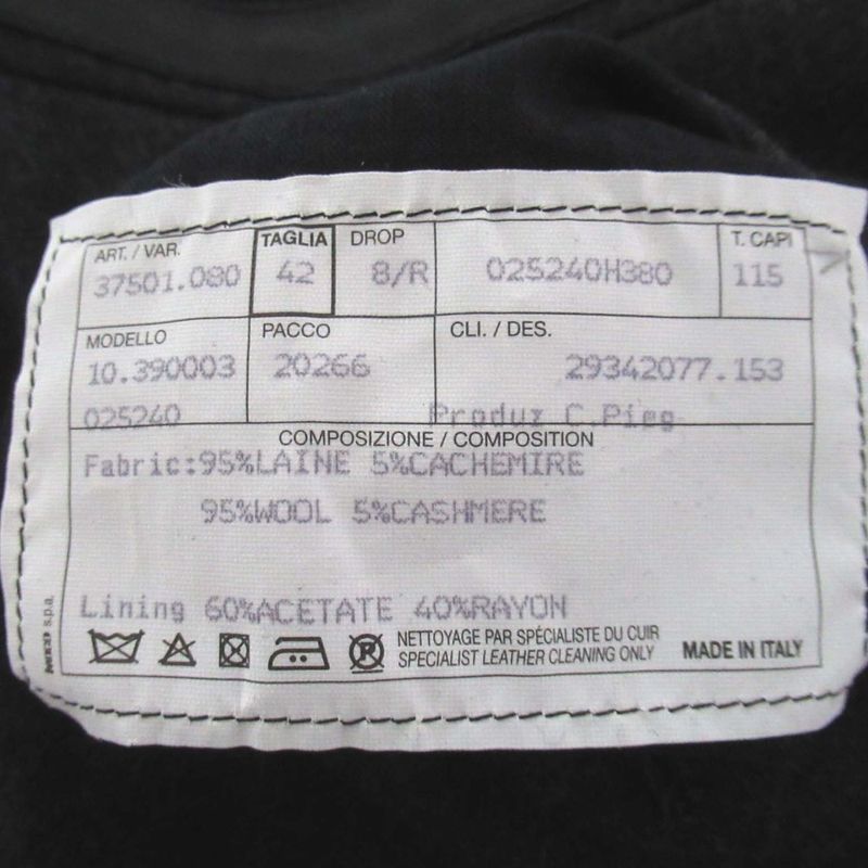 Hermes Leather Waist Wool Cashmere Blend Slacks Pants Size 42 Charcoal Gray