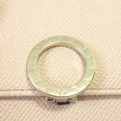Bvlgari Trifold Wallet Trifold Mini Wallet 290483 Peach Ladies Used