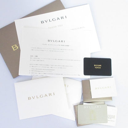 Bvlgari Trifold Wallet Trifold Mini Wallet 290483 Peach Ladies Used