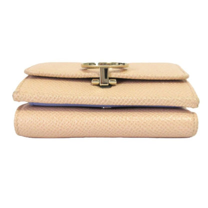 Bvlgari Trifold Wallet Trifold Mini Wallet 290483 Peach Ladies Used