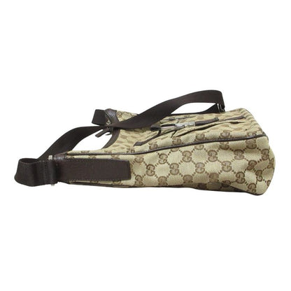Gucci GG Canvas Shoulder Bag 131211 Beige Brown Ladies Used