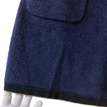 Chanel Coco Mark Pile Skirt P60538 Size 36 Navy Women's Used