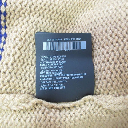 Prada Logo Cashmere Knit Cardigan P25g51 Size 40 Camel Women's Used