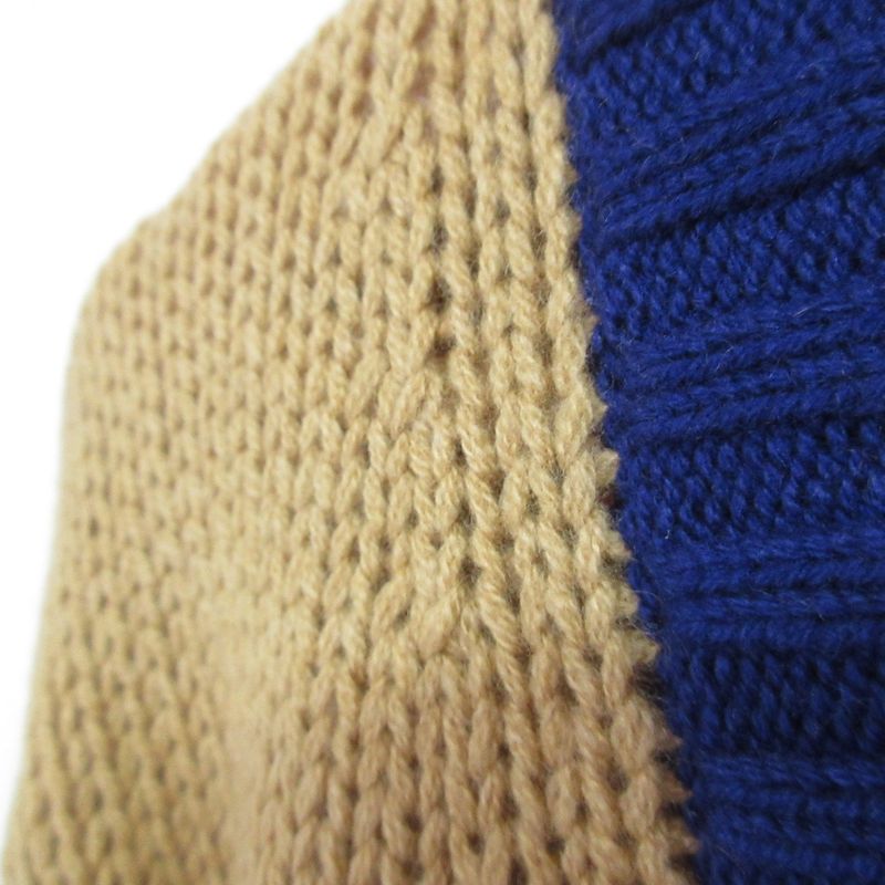 Prada Logo Cashmere Knit Cardigan P25g51 Size 40 Camel Women's Used