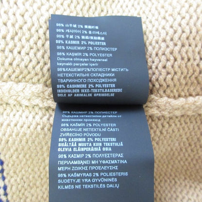 Prada Logo Cashmere Knit Cardigan P25g51 Size 40 Camel Women's Used