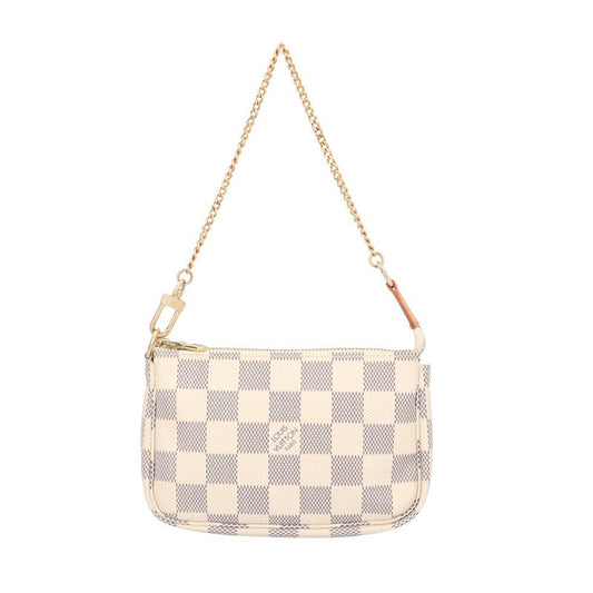 Louis Vuitton Mini Pochette Accessoire Damier Azure Handbag Damier Azure Canvas