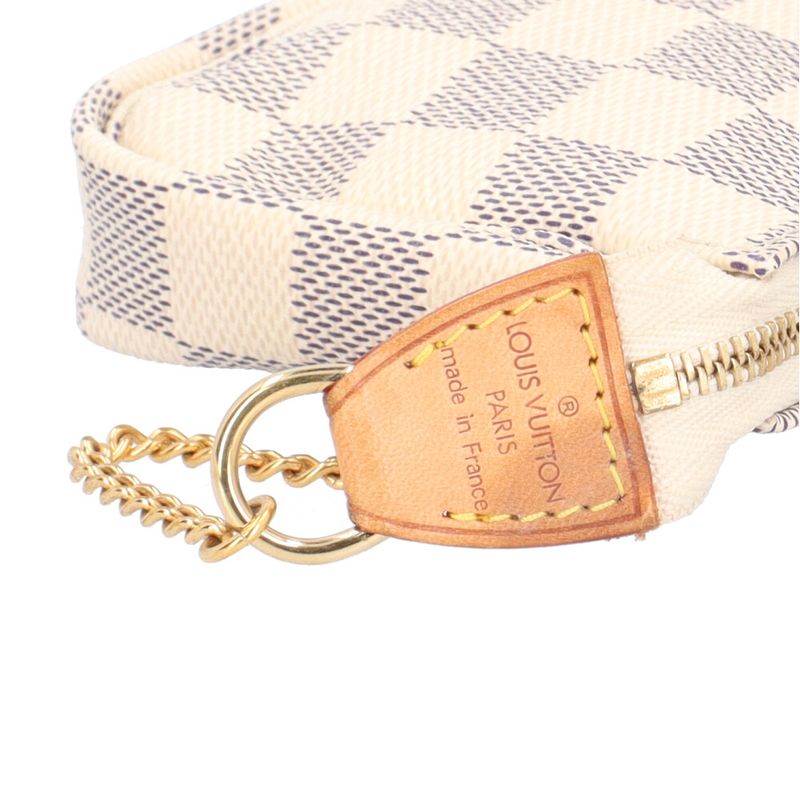 Louis Vuitton Mini Pochette Accessoire Damier Azure Handbag Damier Azure Canvas