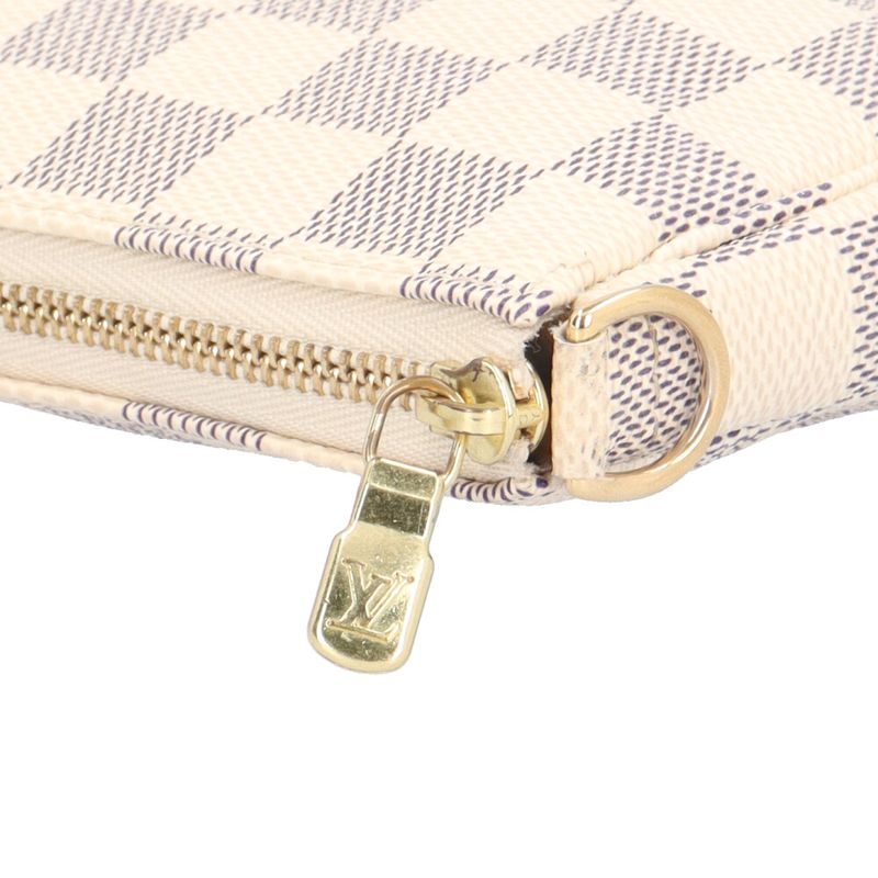 Louis Vuitton Mini Pochette Accessoire Damier Azure Handbag Damier Azure Canvas