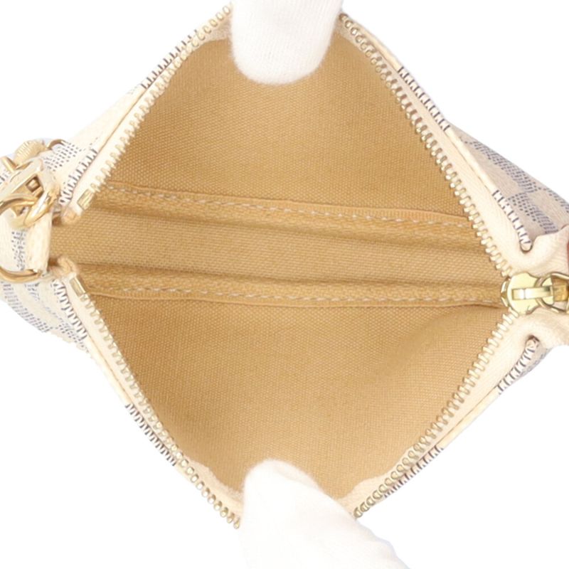 Louis Vuitton Mini Pochette Accessoire Damier Azure Handbag Damier Azure Canvas