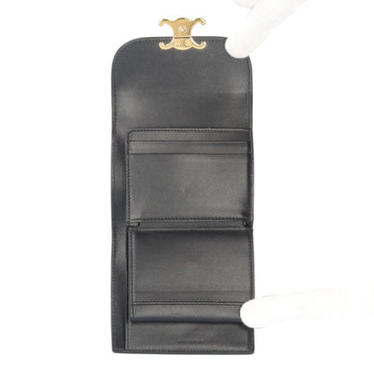 Celine Small Flap Wallet Triomphe Trifold Wallet Leather 10d783dpv.38no Ladies