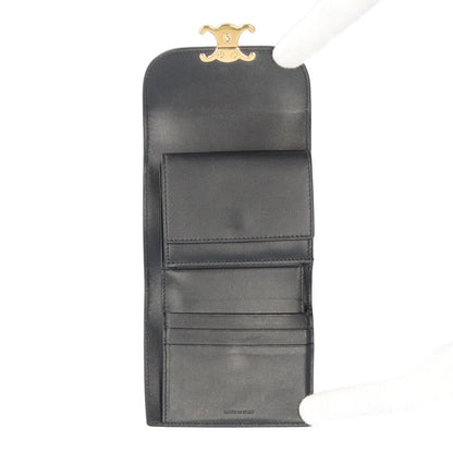 Celine Small Flap Wallet Triomphe Trifold Wallet Leather 10d783dpv.38no Ladies
