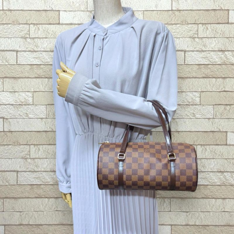 Louis Vuitton Papillon 26 Damier Handbag Damier Canvas N51304 Brown Ladies