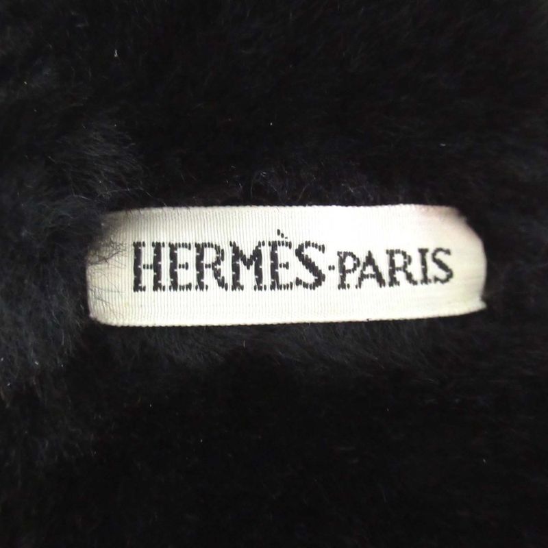 Hermes Margiela Period Mouton Boots Long Boots 23.5cm (9.25in) Equivalent Dark