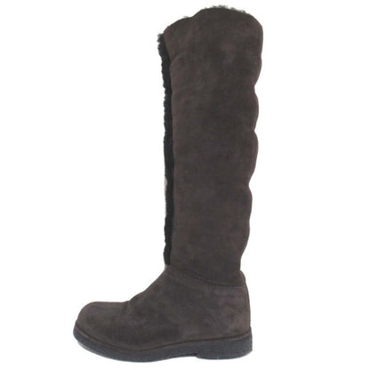 Hermes Margiela Period Mouton Boots Long Boots 23.5cm (9.25in) Equivalent Dark