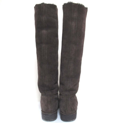 Hermes Margiela Period Mouton Boots Long Boots 23.5cm (9.25in) Equivalent Dark