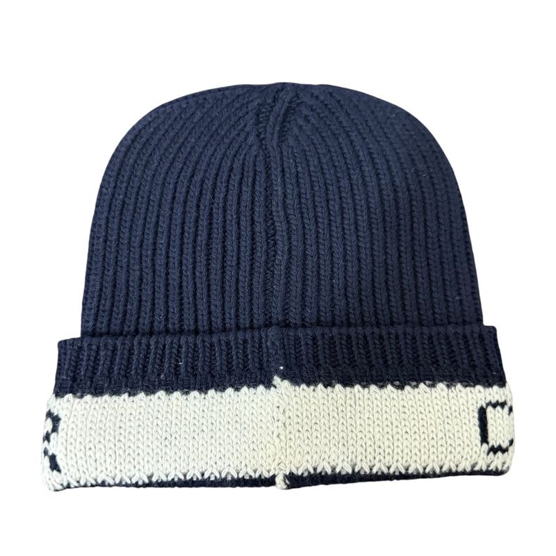 Christian DIOR Cashmere Blend Logo Knit Cap Beanie Hat Navy Women's Used