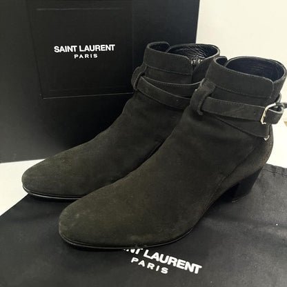 Saint Laurent Paris Suede Wyatt Jodhpur Boots Short Boots 38 1/2 24.5cm