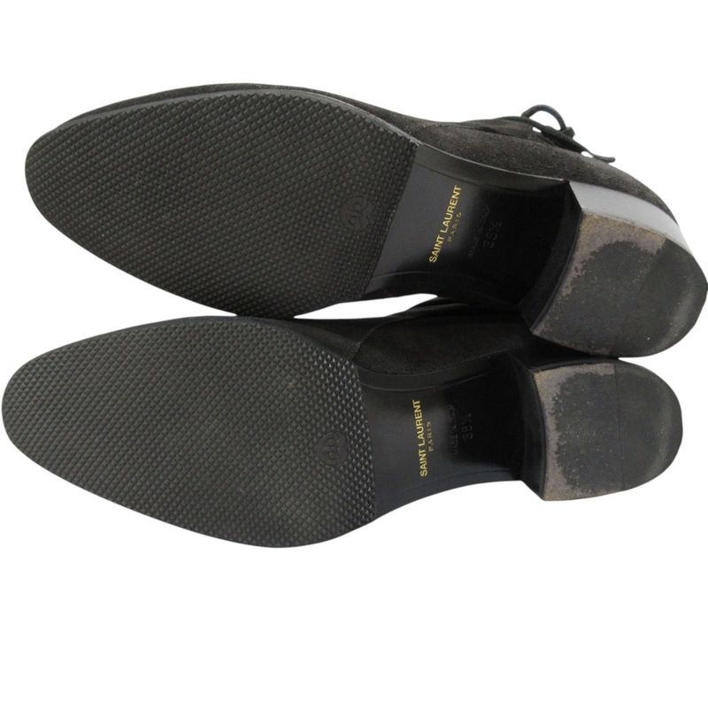 Saint Laurent Paris Suede Wyatt Jodhpur Boots Short Boots 38 1/2 24.5cm