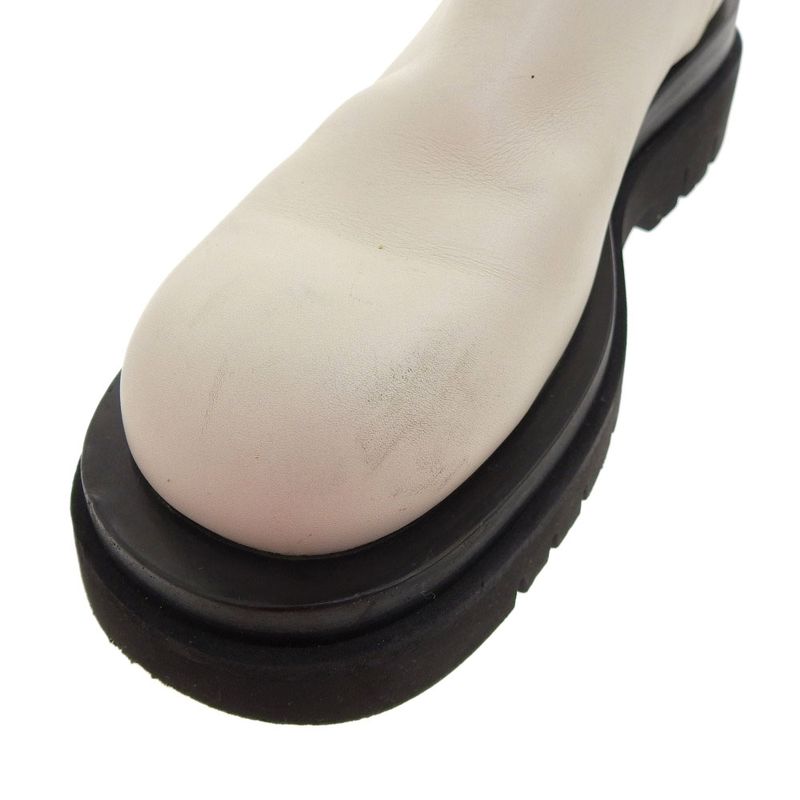 Good Bottega Veneta Rag Boots Leather Chelsea Boots 39 Approx 26cm (10.24in)
