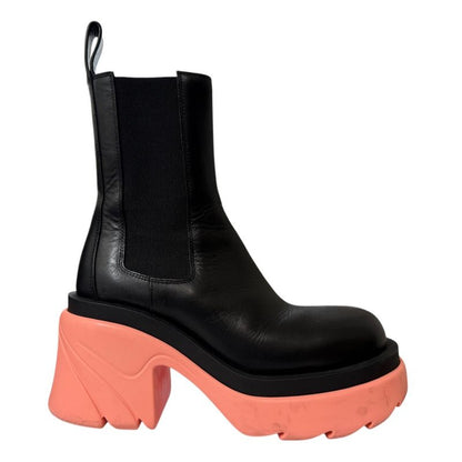 Bottega Veneta Leather Rag Boots Side Gore Chelsea Boots 37 Equivalent To 24cm