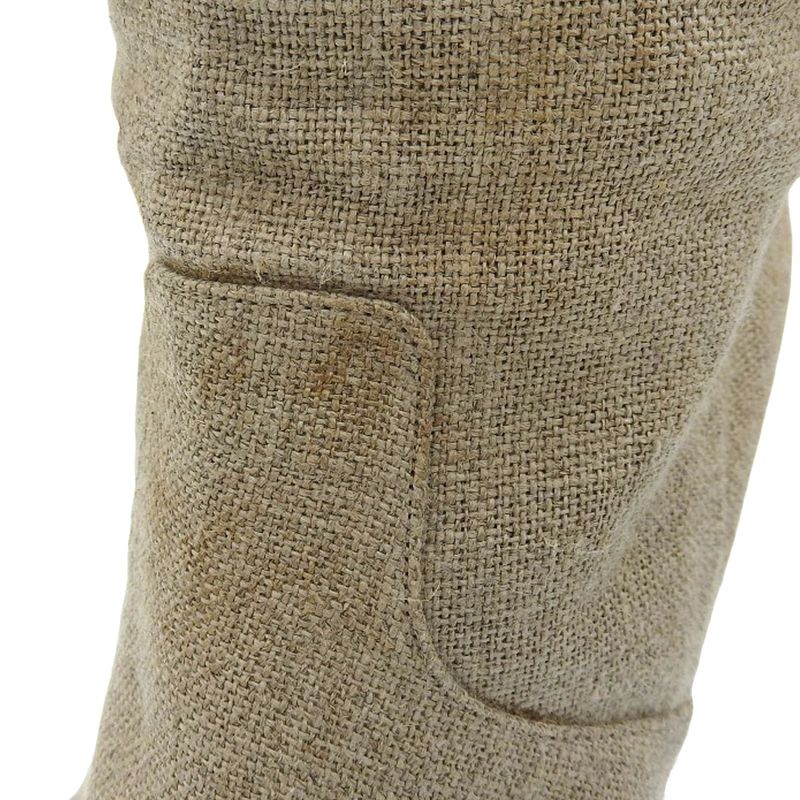 Good Hermes Margiela Period Jute And Leather Long Boots 36 23cm (9.06in) Beige