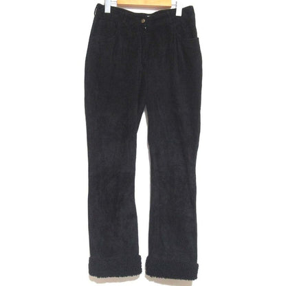 Christian DIOR Galliano Period Mouton Switch Suede Leather Pants F38 Size Black
