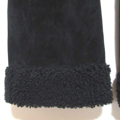 Christian DIOR Galliano Period Mouton Switch Suede Leather Pants F38 Size Black