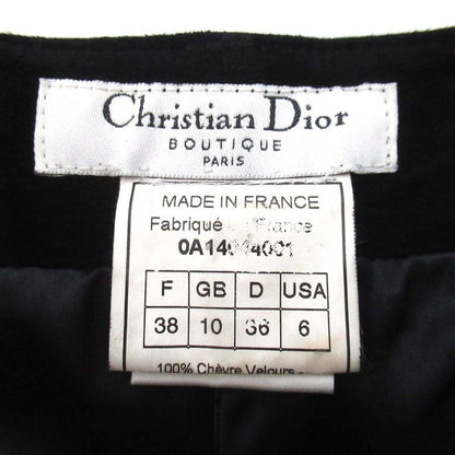 Christian DIOR Galliano Period Mouton Switch Suede Leather Pants F38 Size Black