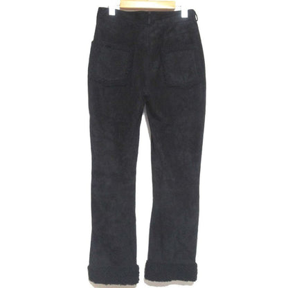 Christian DIOR Galliano Period Mouton Switch Suede Leather Pants F38 Size Black