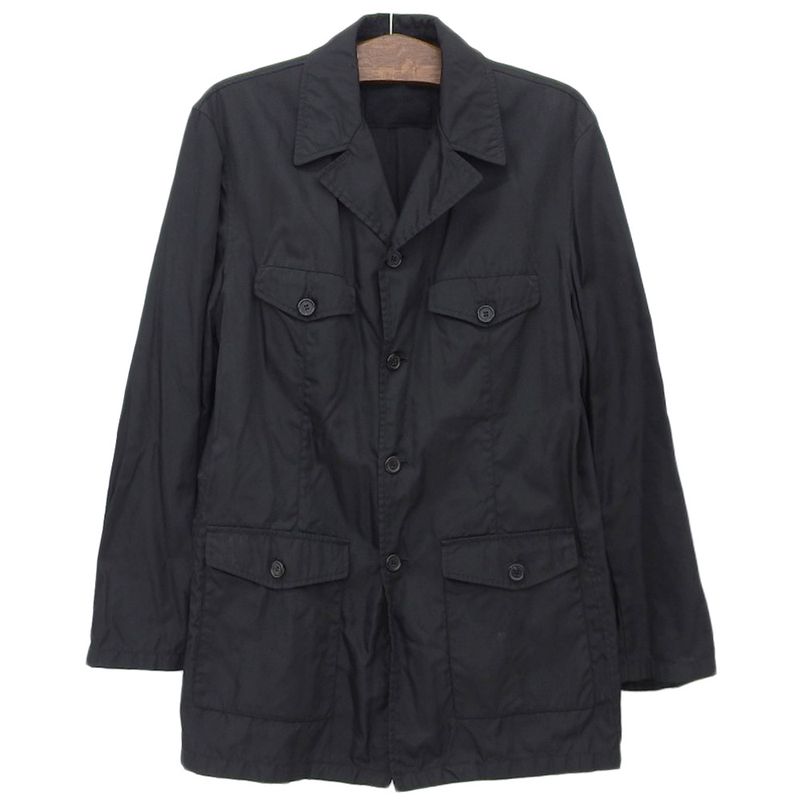 Good Prada Vintage Nylon Coat M Black Men's Used