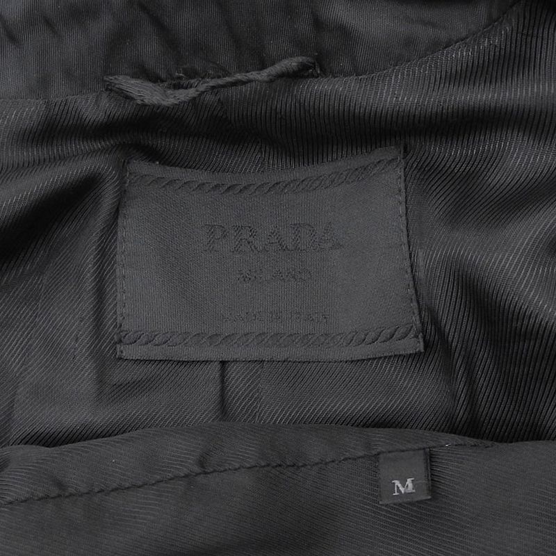 Good Prada Vintage Nylon Coat M Black Men's Used