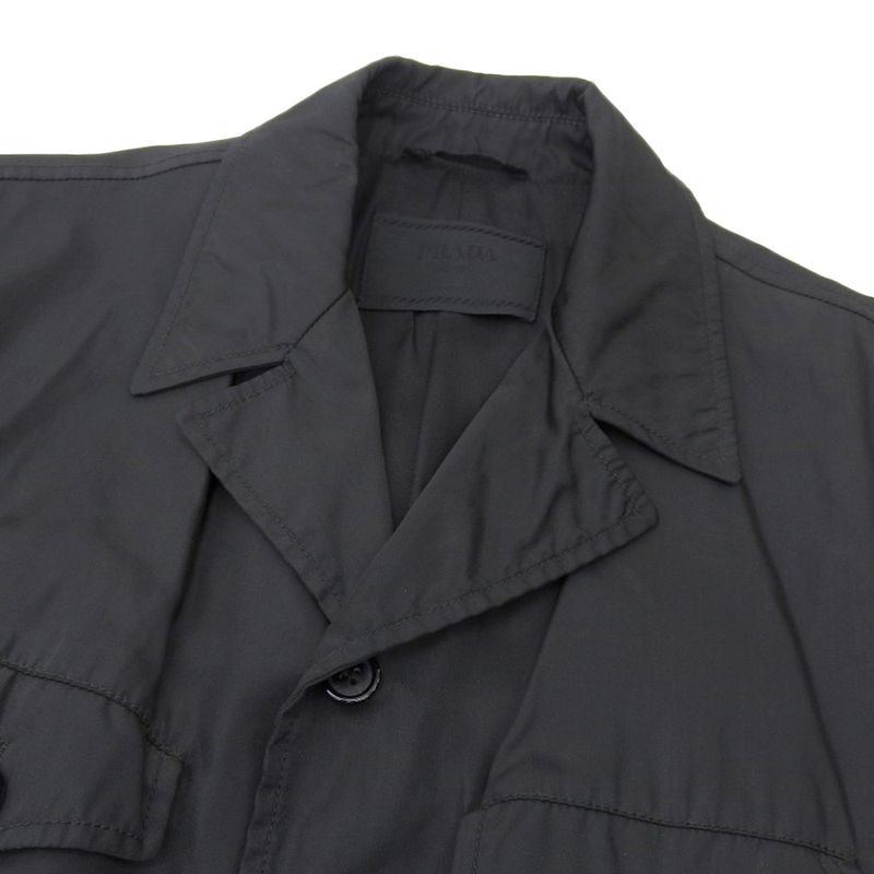 Good Prada Vintage Nylon Coat M Black Men's Used
