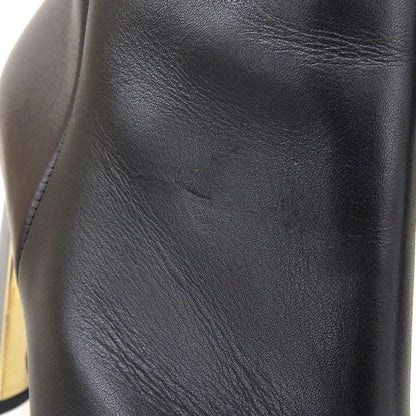 Louis Vuitton Essential V Side Zip Leather Short Boots 36 1/2 Approx 23.5cm