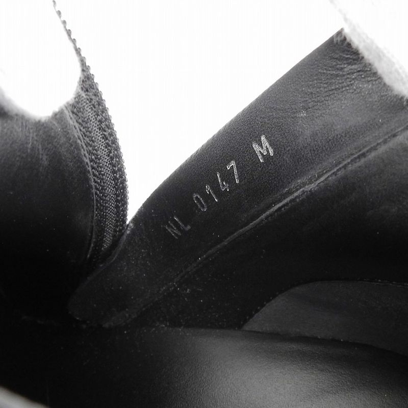 Louis Vuitton Essential V Side Zip Leather Short Boots 36 1/2 Approx 23.5cm