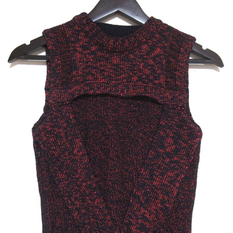 15AW Christian DIOR Dior Raf Simons Period Sleeveless Knee Length Knit Dress