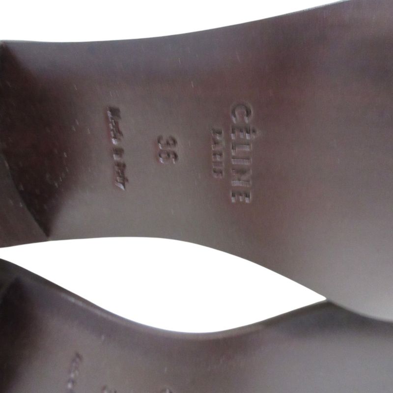 Unused Celine Phoebe Period Leather Side Gore Short Boots 35 22.5cm (8.86in)