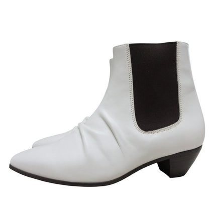 Unused Celine Phoebe Period Leather Side Gore Short Boots 35 22.5cm (8.86in)