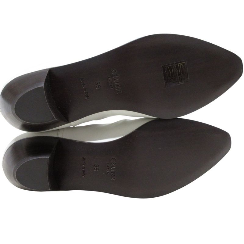 Unused Celine Phoebe Period Leather Side Gore Short Boots 35 22.5cm (8.86in)