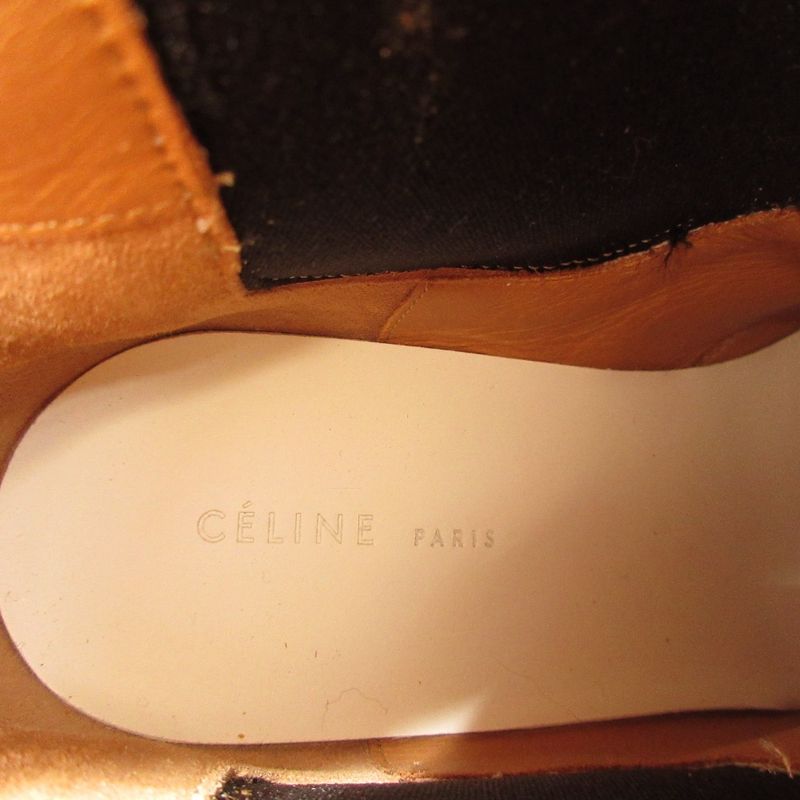 Unused Celine Phoebe Period Leather Side Gore Short Boots 35 22.5cm (8.86in)