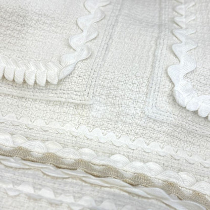 Good Louis Vuitton Silk Lining Single Tweed Coat Size 34 White Women Used